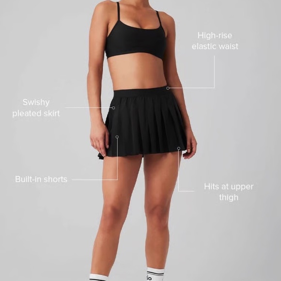 NWOT Alo Yoga Varsity Tennis Skirt Size XS - Picture 5 of 10